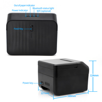 Xincode Printer & pemindai Pos Mini, Printer termal portabel 58mm dengan USB BlueTooth dengan Set perintah cetak ESC/POS