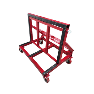 プラットフォーム付き工業用4輪折り畳み式持ち上げツールカート新しい鋼ガラストロリーカート - Product Image 6