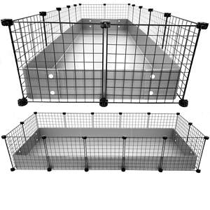 <b>Grid</b> Classic Luxury CC Guinea Pig Cage House Carrier with Button Closure and Plastic Tray <b>Grid</b> Classic Luxury CC Guinea - Product Image 4