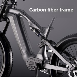 Vélo électrique de luxe HEZZO en fibre de carbone, moteur central, pneus de neige larges de 26 pouces, batterie au lithium 1000W 52V, autonomie de 65 km, avant et arrière - Product Image 4