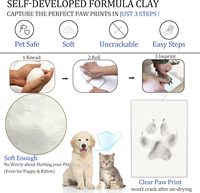 Kit de pâte à modeler écologique pour empreintes de pattes de chien, cadre photo commémoratif pour animaux de compagnie avec breloques