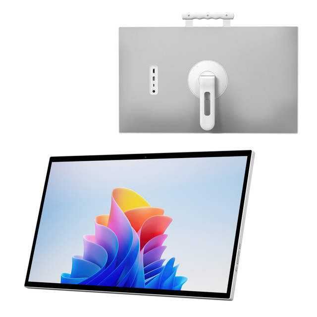 27'' Portable TV White Touch Screen Monitor Displays Built-in 13MP Camera Speaker Android 15 60Hz 27000mAh Battery 6GB+128GB