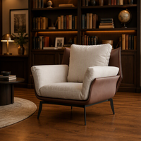 Chaise de loisirs moderne en métal réglable de luxe léger pour balcon, salon, chambre, appartement, hôtel