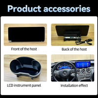 Reproductor Multimedia de Radio para Auto con Pantalla Táctil Ultra HD de 12.8 Pulgadas, Android 14, GPS, Carplay, FB, BT, 8G para Mercedes C W205 Benz