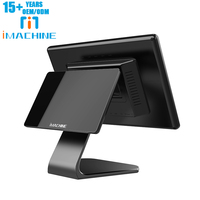 IMachine Double écran 15,6''+10,1'' en alliage d'aluminium pliable, terminal de point de vente Android RK3568 3 NFC P1 Bluetooth/Wi-Fi6, caisse enregistreuse