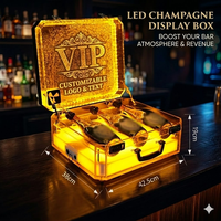 Bar KTV Exclusif Lumineux As de Pique LED Bouteille Affichage 3 Bouteilles dans un Luxe pour Champagne Valise pour Night Club VIP