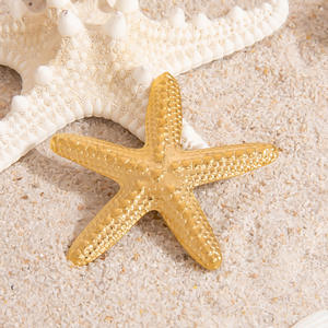 SUMMLY Personalized Luxury Ocean <span class=keywords><strong>Starfish</strong></span> 18K金メッキステンレススチール防水ブローチ非フェードファッションジュエリー - Product Image 5