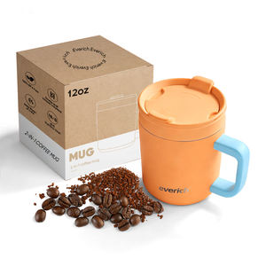 Taza de <span class=keywords><strong>Café</strong></span> de Acero Inoxidable de Doble Pared Everich para Camping, 12 oz, con Aislamiento Térmico de 12 a 24 Horas y Asa - Product Image 2