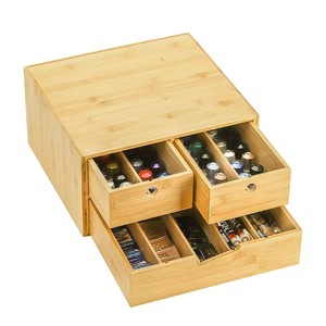 Coffee Machine <b>Shelf</b> Countertop Storage Rack With Drawers For Kitchen Office Living Room Natural Color - Product Image 5