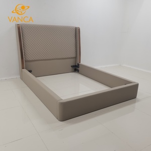Modern Luxury Wooden Bedroom Furniture Soft Up-holstered <strong>Beds</strong> Full king Size Double <strong>Bed</strong> Leather High <strong>End</strong> - Product Image 2