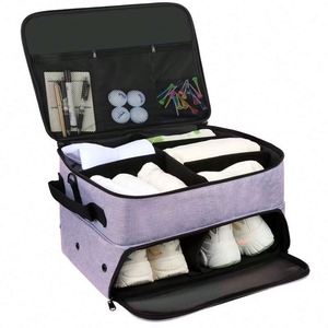 Échantillon gratuit, vente en gros d'usine, organiseur de sac de golf pliable avec compartiments pour vêtements et chaussures, pour le voyage et les activités de golf en extérieur - Product Image 1