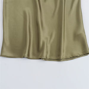 TAOP & ZA 2024 primavera nuovo stile vita Sexy <span class=keywords><strong>in</strong></span> seta di raso con colletto drappeggiato senza maniche abito Midi 8372090 6962230 3897158 - Product Image 5