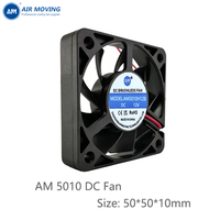 Ventilateur axial en plastique haute performance AM5010H12B 50x50x10mm 5V 12V DC puissant pour refroidissement d'air de four