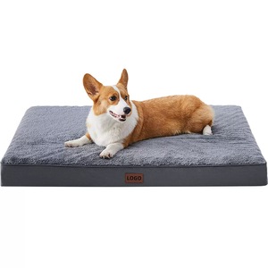 Hondenmat met logo-opdruk, bijtbestendig, waterdicht, met afneembare, wasbare hoes, antislip bodem, zachte hondenbank - Product Image 1