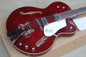 Guitare Électrique Demi-Caisse Flyoung Rouge Vin 6 Cordes - Product Image 2