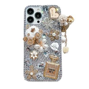 Lujo elegante Rhinestone encantado calabaza carro botella de Perfume Funda funda móvil para iPhone 16 15 14 13 12 11 Pro Max - Product Image 1