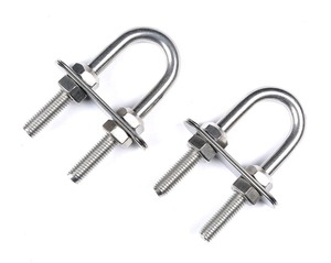 Boulon en U de <span class=keywords><strong>bateau</strong></span> en acier inoxydable poli, matériel de marine poli, bon marché avec plaque et écrous - Product Image 4