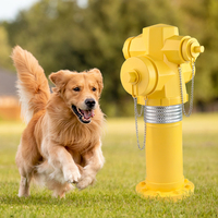 Statue de Hydrant Jaune de 16 Pouces - Poteau d'Entraînement pour Chien et Décoration de Jardin Extérieur