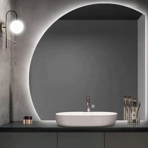 Nửa Vòng fogless thông minh màn hình cảm ứng Led trang điểm mỹ phẩm cắt tóc bảng phòng tắm Vanity gương - Product Image 6