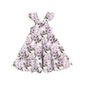 Robe décontractée pour bébés filles BQ-542-WXI, manches bouffantes, robes d'été sans manches pour enfants, pour fêtes - Product Image 5