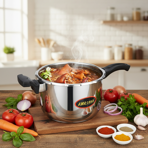 סט כלי בישול נירוסטה נון-סטיק, סיר לחץ אוטוקלבי - Product Image 1