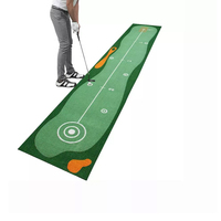 Mini kit d'aide à l'entraînement de Golf en intérieur avec tapis vert de 11.5 pouces, 2 Putters, 4 balles, 1 sac