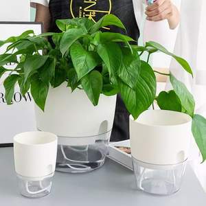 Легкий возврат прозрачный автоматический самополивающий цветочный горшок для подвесных корзин - Product Image 6