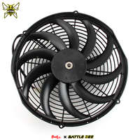 Ventilateur de refroidissement de radiateur 13 pouces haute performance 12V 200W système de ventilateur de moteur de voiture électrique universel avec kit de montage