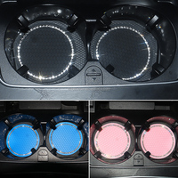 Xingyue XY-BD001 2,75 Zoll Harz-Silikon Bling Glitzer Strass Kristall Rutschfeste Auto-Getränkeuntersetzer Wasserbecher-Untersetzer Interieur-Sets