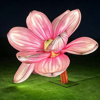 Lanternes LED colorées en forme de fleurs pour festivals chinois en plein air, Noël, Ramadan, Nouvel An, Nouvel An chinois, décoration