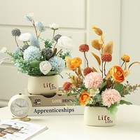 Arrangement floral artificiel haut de gamme Camélia Dusk Charm, best-seller en ligne, pour décoration de table en plastique