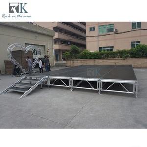 Square Safety <b>Stage</b> <b>Platform</b> Quick Install Event <b>Stage</b> with Guardrail - Product Image 6
