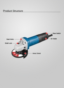 <span class=keywords><strong>Amoladora</strong></span> angular <span class=keywords><strong>Dongcheng</strong></span> de 820W y 100mm, herramienta eléctrica de disco [cepillo de carbono de parada automática y mango Delgado] - Product Image 3
