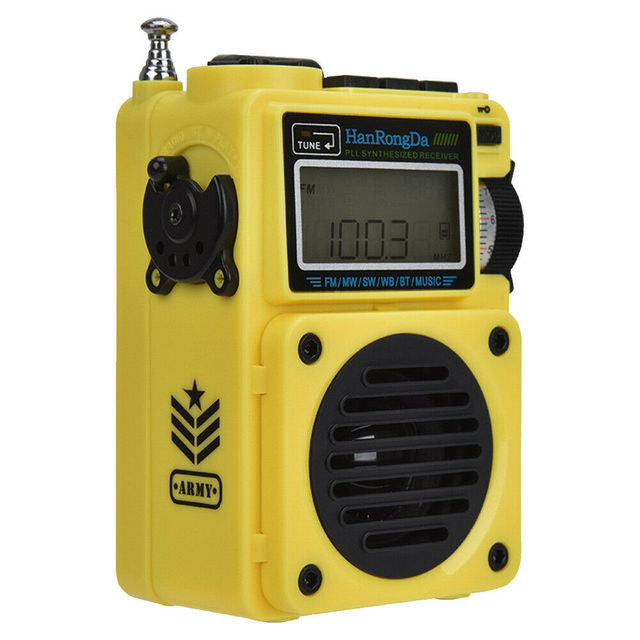 HRD-701 Portable Full-Band Digital Radio Subwoofer TF Card FM MW SW WB Receiver