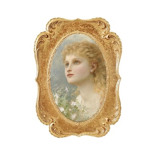 Nhựa cổ điển khung vàng trang trí công phu hình ảnh khung ảnh cho nhà Favor quà tặng trang trí nội thất - Product Image 4