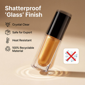 Tube <span class=keywords><strong>de</strong></span> gloss à lèvres vide <span class=keywords><strong>de</strong></span> 6 ml, noir givré, large, lourd, grand applicateur, grand pinceau, couleur personnalisée, logo personnalisé - Product Image 3