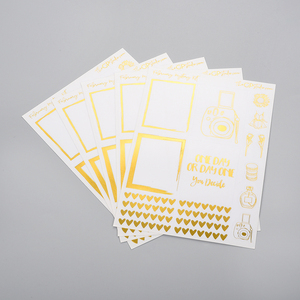カスタムプリント金箔<span class=keywords><strong>PVC</strong></span>ラベル粘着ビニールステッカー紙キスカットステッカーシート - Product Image 2