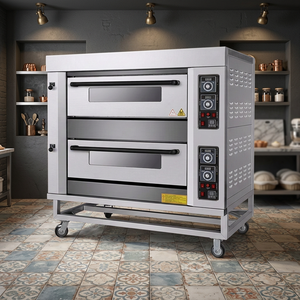 Four à sole électrique commercial 3 niveaux 6 plateaux pour café, hôtel, chaîne de restaurants, boulangerie, restaurant, pain, pizza, croissant - Product Image 1