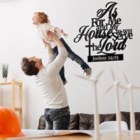 Pour moi et ma maison signe, décoration murale de versets bibliques en métal comme pour moi et ma maison décoration murale chrétienne