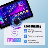 Autoradio GPS tactile à bouton unique avec écran QLED 2K de 10,1'' ou 11,8'', Android Auto, lecteur radio MP3/MP4 et aide au recul