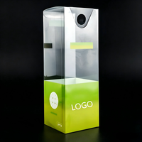 Boîtes d'emballage en plastique PET/PVC transparentes, rectangulaires, petites, écologiques, imperméables, avec logo personnalisé, gaufrage et impression