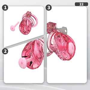 Cage de chasteté masculine - Cage à pénis légère et douce, dispositif de chasteté confortable pour bondage du pénis, jouets sexuels BDSM pour hommes - Product Image 5