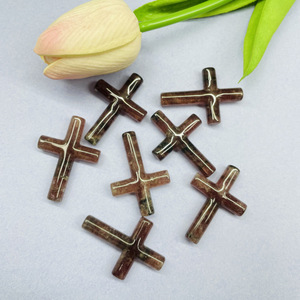 Natural <b>Crystal</b> Cross Stone with Pendant Wholesale <b>Crystal</b> Cross Pendant <b>Crystal</b> Necklace - Product Image 6