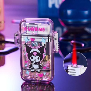 Dẫn ánh sáng trong suốt trường hợp nhẹ hơn Windproof ngọn lửa màu Đỏ kuromi nhẹ hơn Hello Kitty phim hoạt hình nhẹ hơn - Product Image 6