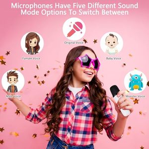 Hot Selling Christmas Stocking Filler Kids Birthday Gift Machine Portable Speaker with <b>Wireless</b> <b>Microphone</b> - Product Image 3