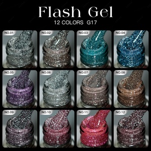 JTING - Esmalte de Gel Brillante con Diamantes de 12 Colores, Diseño de Tendencia, Marca Privada, Esmalte Reflectante con Destellos Disco - Product Image 2
