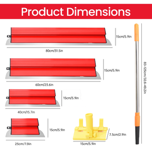 <span class=keywords><strong>Ensemble</strong></span> de 6 lames de raclage pour cloisons sèches en acier inoxydable de qualité industrielle, populaire, pour la décoration murale en DIY, OEM/ODM disponible - Product Image 6