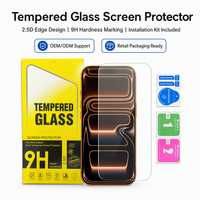 Lot de 10 films de protection d'écran en verre trempé transparent 2.5D anti-choc pour iPhone 13 14 15 16 17 18 Pro Max 18 Fold