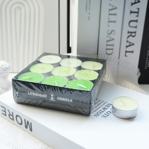 Bougies à thé en <span class=keywords><strong>cire</strong></span> de paraffine Mini bougie chauffe-plat votive non parfumée avec mèche en coton pour <span class=keywords><strong>d</strong></span>écorer la maison piscine Shabbat mariage - Product Image 1