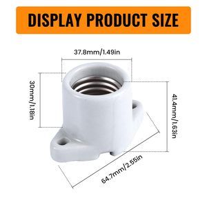 Porcelana Cerámica E26 Portalámparas Socket 6 Pulgadas Interior Garaje Iluminación <span class=keywords><strong>Base</strong></span> Media <span class=keywords><strong>2</strong></span> Agujeros Tornillo Estilo Alambre Armario Iluminación - Product Image 2